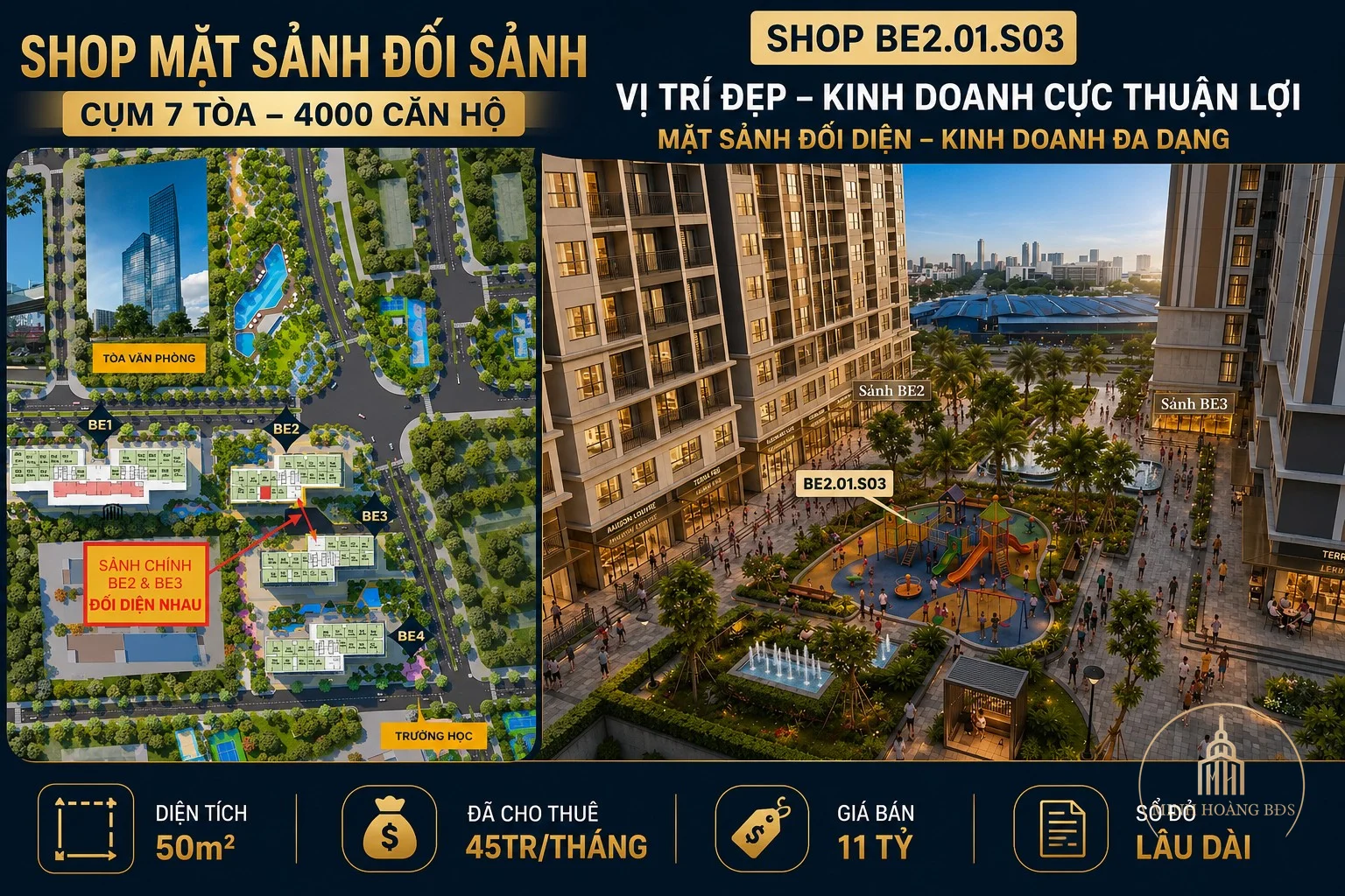 Bán siêu phẩm Shop chân đế mặt sảnh tòa LD2 Phân khu The London - Vinhomes Ocean Park 1